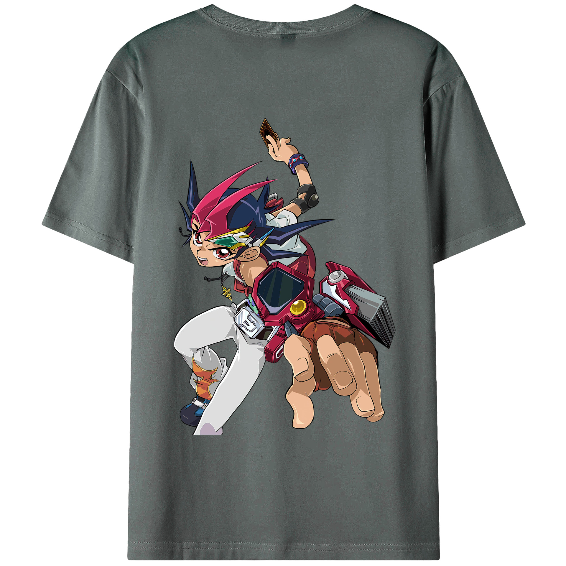 （画像用） 遊☆戯☆王 Yu-Gi-Oh! 綿100％ メンズ半袖Tシャツ（バックプリント） 通気性